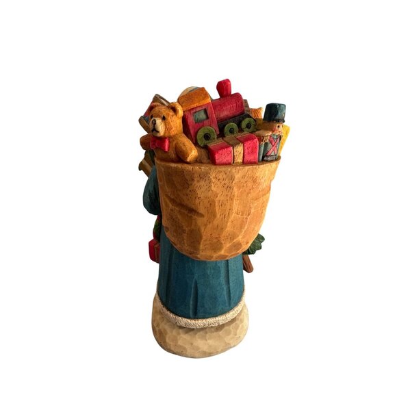 Kurt Adler Santa Figurine Blue Coat Resin 10.5" Hand-Painted Collectible Heavy - Picture 3 of 8